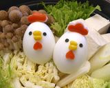 コラーゲンボールでぷるぷるひよこのデコ鍋作り方5写真