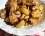 鶏もも肉とじゃがいものにんにく入甘辛炒め作り方4写真