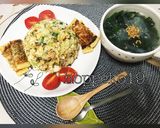 小松菜&干し☆エビ&鳥手羽元の炒飯作り方12写真