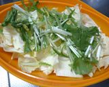 レンチンだけ！キャベツと水菜の温サラダ作り方3写真