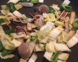 白菜とスルメイカの焦がし醤油バター炒め作り方2写真