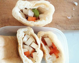 頑張ってる風に見える♪蓮根の巾着煮作り方4写真