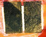おにぎらず？シュウマイと刺身のマカーズ作り方1写真