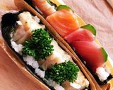 おにぎらず？シュウマイと刺身のマカーズ作り方4写真