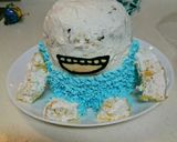 立体ケーキ☆ミニオンケーキ☆デコケーキ作り方15写真