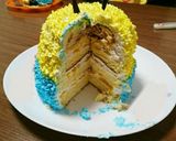 立体ケーキ☆ミニオンケーキ☆デコケーキ作り方19写真