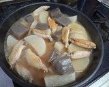 大根と手羽肉とコンニャク煮作り方6写真