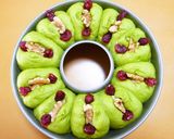 ★Xmas☆リース風抹茶ちぎりパン★作り方16写真