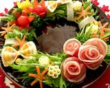 花咲くクリスマスのリースサラダ作り方4写真