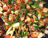 大豆のお肉の肉味噌野菜丼作り方6写真