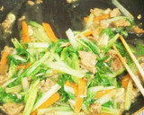 大豆のお肉と山東菜の中華風炒め作り方7写真