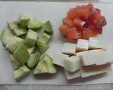 簡単★サーモンの3色カップサラダ作り方1写真