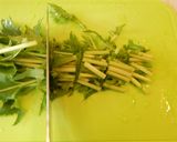ベーコンと水菜の旨味チャーハン作り方1写真