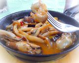 牡蛎としめじとなすの豆板醤ピリ辛炒め煮♪作り方9写真