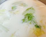 白菜とエビのとろっと豆乳煮作り方4写真
