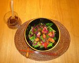 旬の食用菊で定番酢の物＋サラダ＋紅ごはん作り方5写真