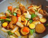 秋の美味しい薩摩芋入り酢豚～ダイズラボ作り方8写真