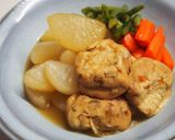 レンジで大根とがんもどきの煮物～きび糖作り方10写真