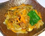 大豆のお肉で唐揚げの野菜あんかけ。作り方9写真
