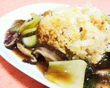 チンゲン菜椎茸のあんかけチャーハン♪作り方7写真