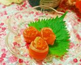柚子胡椒風味のサーモンローズ作り方1写真