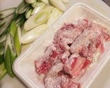 *豚バラと長葱の甘辛炒め*作り方1写真