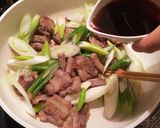 *豚バラと長葱の甘辛炒め*作り方3写真