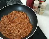 大豆のお肉ミートソースでピザトースト作り方1写真