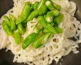 れんこんとしし唐辛子の炒り煮作り方2写真