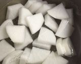 豚肉とこんにゃくと水菜や大根 白菜の煮物作り方2写真