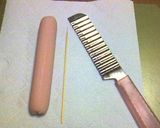 お弁当に…渦巻き魚肉ソーセージの切り方作り方1写真