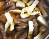 豚肉とこんにゃくと水菜や大根 白菜の煮物作り方5写真