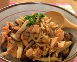 鮭ときのこの めんつゆバター丼♪作り方8写真