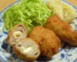 豚コマで♪チーズロールカツ作り方4写真