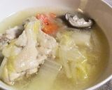 手羽元・白菜のとろとろのにんにく入スープ作り方4写真