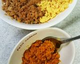 ランチお弁当に！簡単‼いつもと違う三色丼作り方1写真