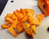 柿とクリームチーズのごま味噌和え作り方3写真