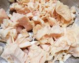 朝ご飯コストコレシピ＊チキンブレスト缶詰作り方3写真
