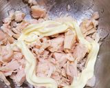 朝ご飯コストコレシピ＊チキンブレスト缶詰作り方4写真