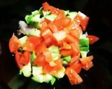 まぐろ・アボカド・トマトの丼作り方1写真