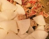 大根と豚肉のメインになる甘辛煮。作り方2写真