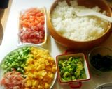 【翌日変身】彩り海鮮丼→サラダ丼作り方3写真