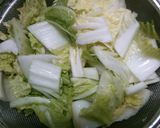白菜と鶏むね肉の コーンクリームスープ♪作り方1写真