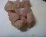 白菜と鶏むね肉の コーンクリームスープ♪作り方4写真
