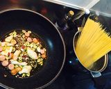 ペペロンチーノ風シャンタンスープパスタ作り方4写真