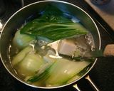 チンゲン菜 豆腐とシラタキの中華スープ作り方3写真