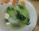 チンゲン菜 豆腐とシラタキの中華スープ作り方4写真