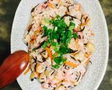 リメイク❤️ひじきの煮物DE梅ひじき炒飯作り方3写真