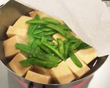 高野豆腐と絹さやの煮物作り方3写真