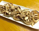ドレッシングで！焼き玉ネギときのこソース作り方5写真